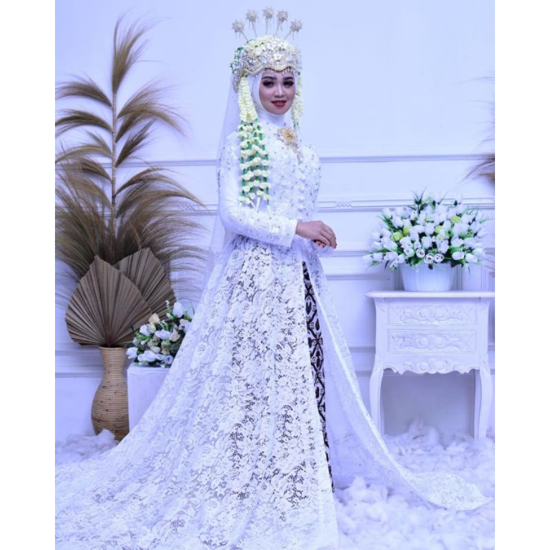 Jual BAJU AKAD/KEBAYA AKAD EKOR/ BAJU NIKAH GAUN NIKAH/ GAUN PENGANTIN