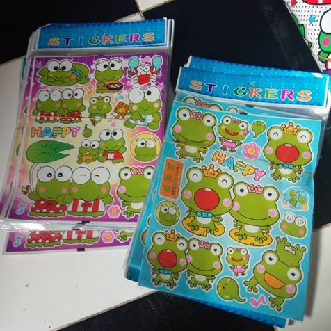 Jual Stiker Sticker Laser Karakter Keropi Keroppi Kodok Ijo Hijau ...