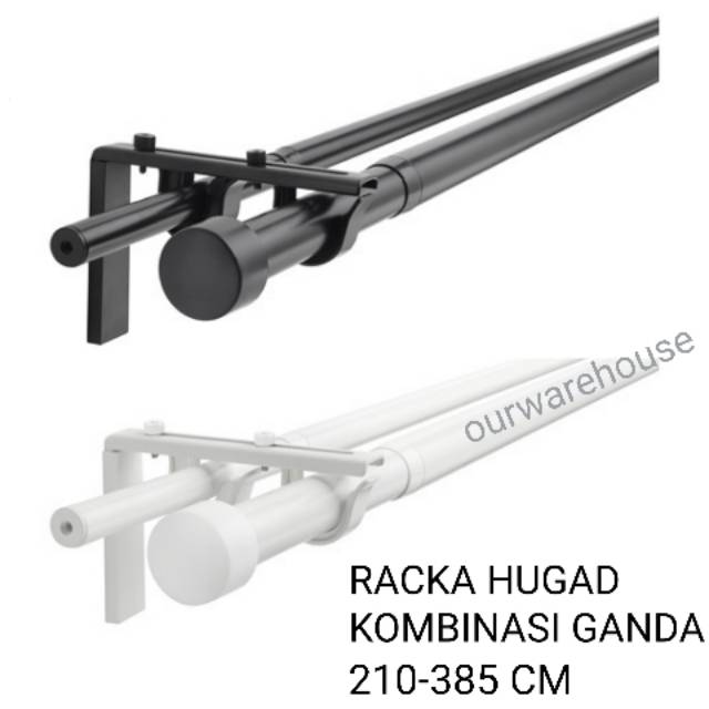 Jual PAKET RACKA HUGAD BATANG GORDEN GANDA 210-385 CM | Shopee Indonesia