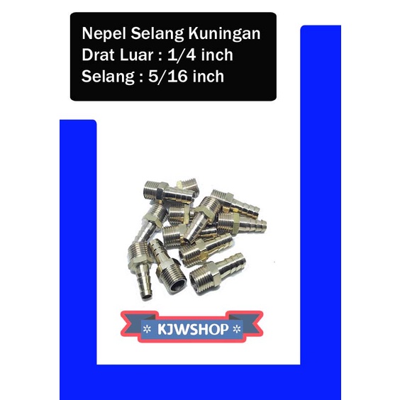 Jual NSDD Nepel Selang Kuningan Drat Dalam 1/4