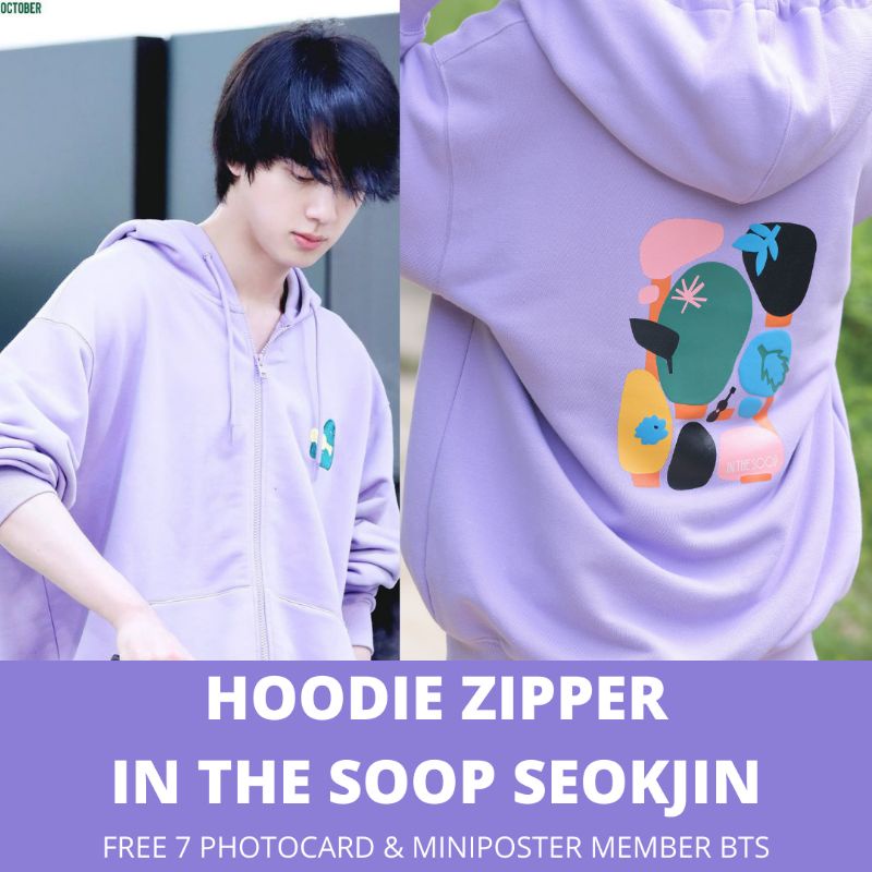 Jual READY STOCK HOODIE SEOKJIN IN THE SOOP HOODIE IN THE SOOP JIN SEOKJIN BTS FREE PHOTOCARD MINIPOSTER Shopee Indonesia