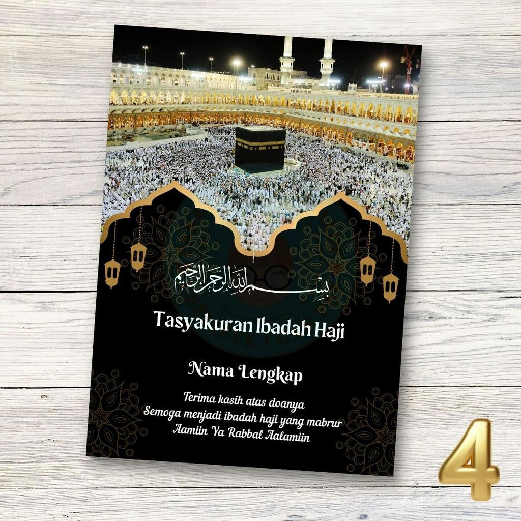 Jual Kartu Ucapan Tasyakuran Haji / Umroh & Stiker Ucapan Tasyakuran