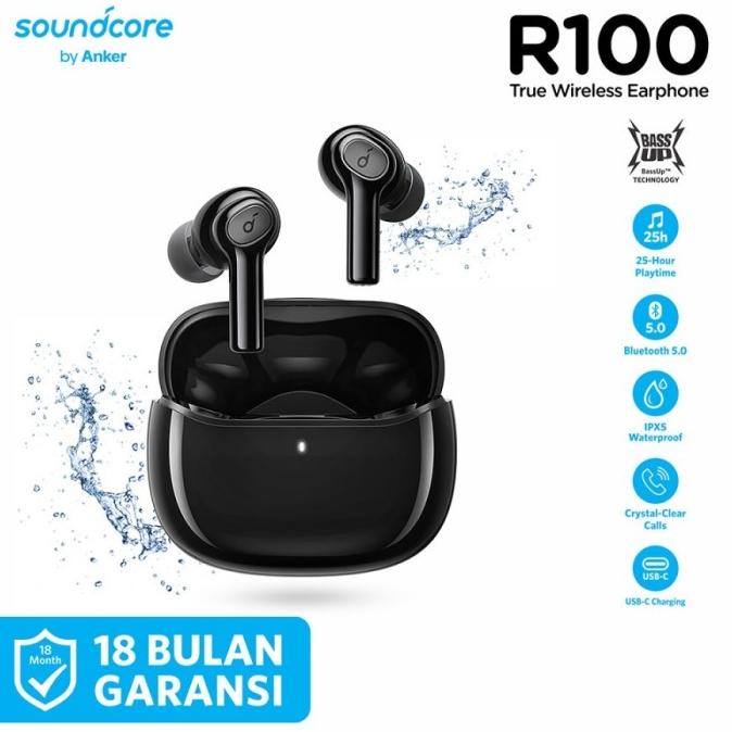 Jual Earphone Original Anker Soundcore Headset Bluetooth Tws R100 ...
