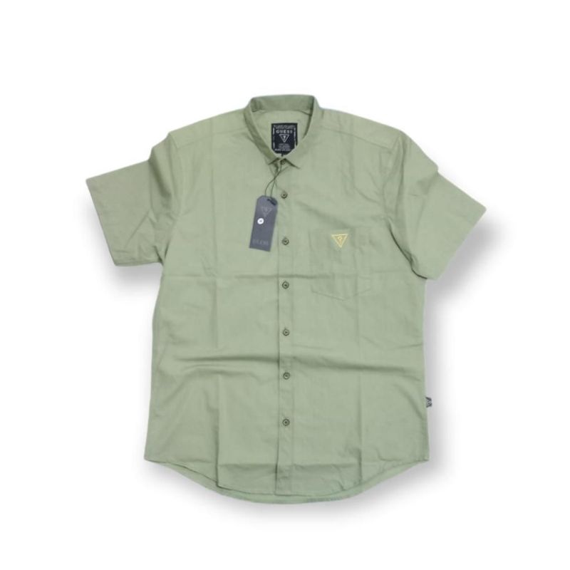 Jual kemeja lengan pendek guess/kemeja lemgan pendek pria/kemeja