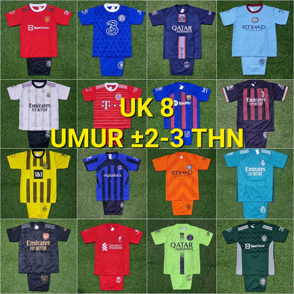 Jual Jersey Bola Anak Uk 8 | Shopee Indonesia