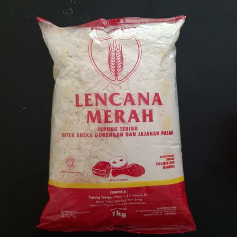 Jual Lencana Merah Tepung Terigu Protein Rendah 1kg Shopee Indonesia