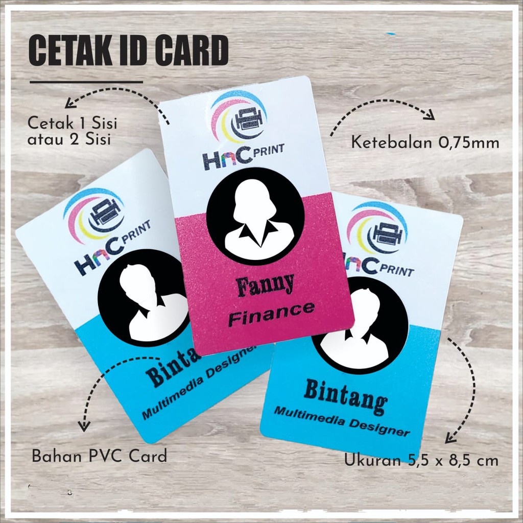 Jual ID CARD PVC CUSTOM SATUAN I FREE DESAIN | Shopee Indonesia