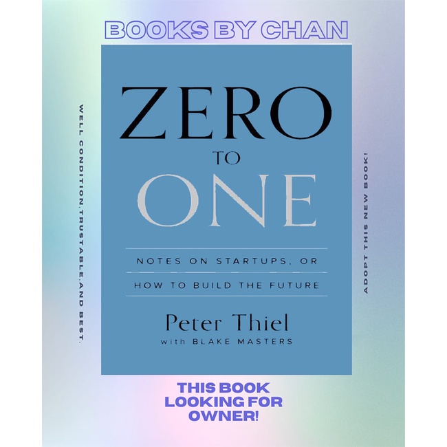 Jual Zero to One Notes on Startups, or How to Build the Future (Peter ...
