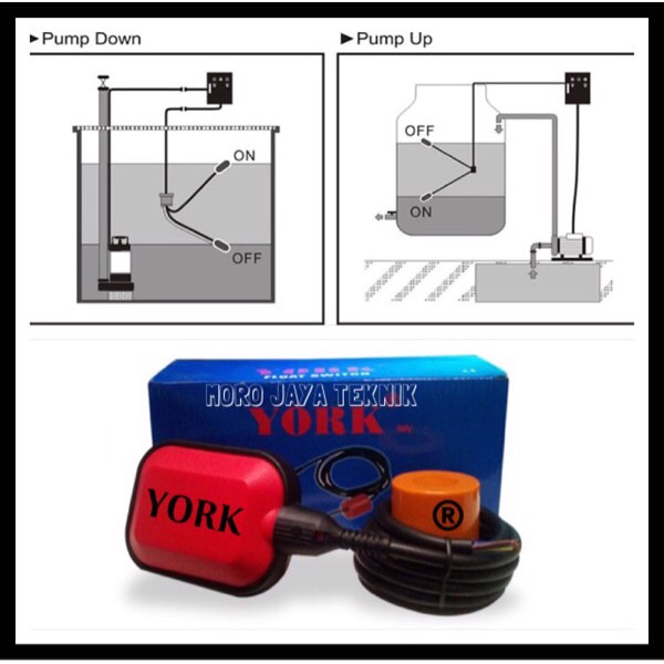 Jual YORK YRK-FS FLOATING SWITCH FLOAT SWITCH PANJANG KABEL 5 METER 5M ...