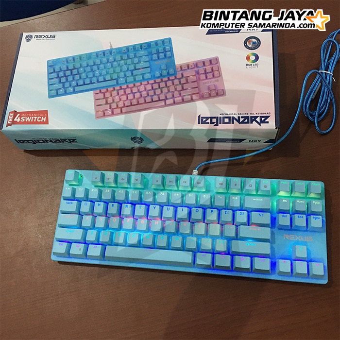 Jual Keyboard Gaming Mekanikal Rexus Legionare MX9 - Biru Pastel - Blue ...