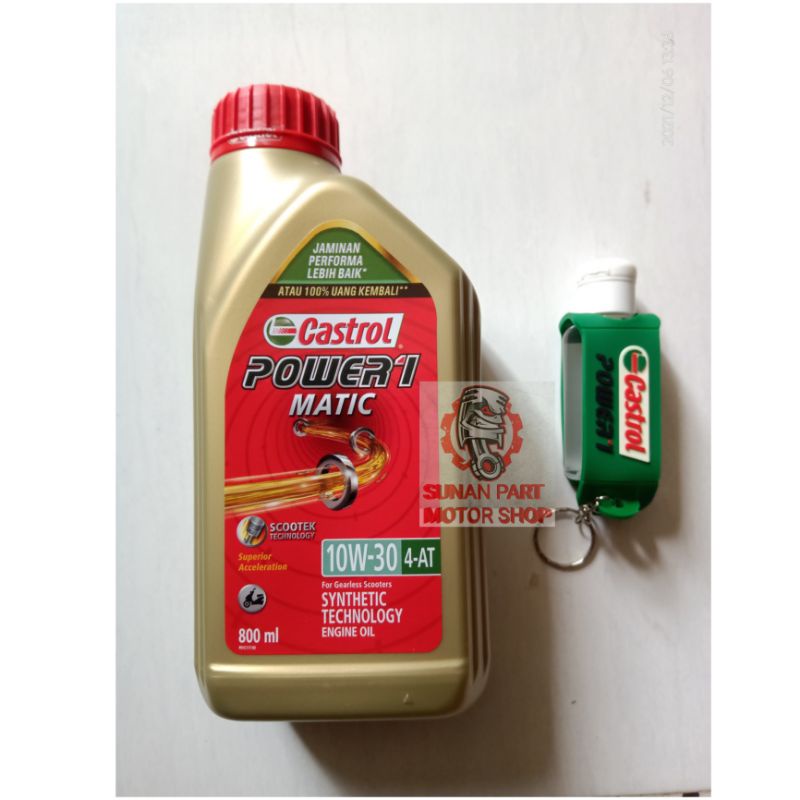 Jual Oli Motor Castrol Power 1 Matic SAE 10W-30 800ml Synthetic ...