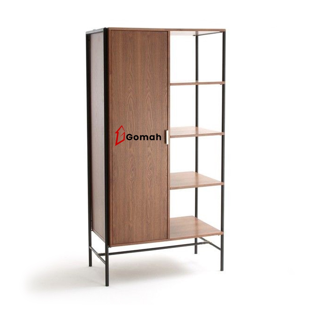Jual Gomah Industrial Wardrobe/ Lemari Pakaian/ Storage Rack/ Walnut ...
