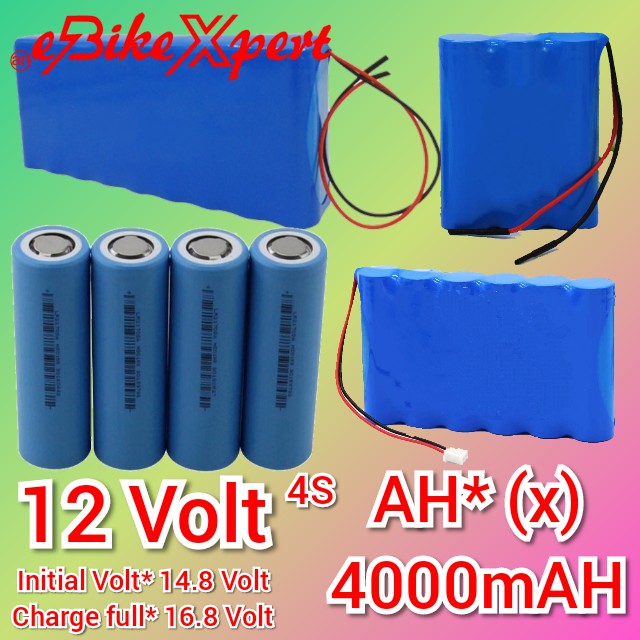 Jual Baterai Lithium-ion 12 Volt 4S 14.8 Volt Cell 21700 4000mAH ...