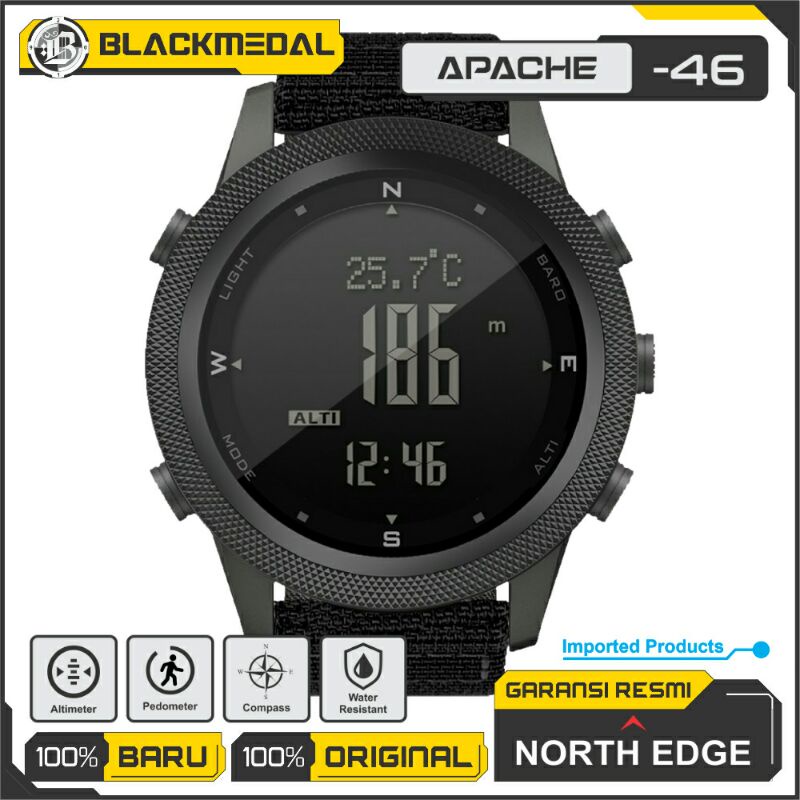 Jual NORTH EDGE APACHE-46 Jam Tangan Pria, Pedometer Kompas Altimeter ...