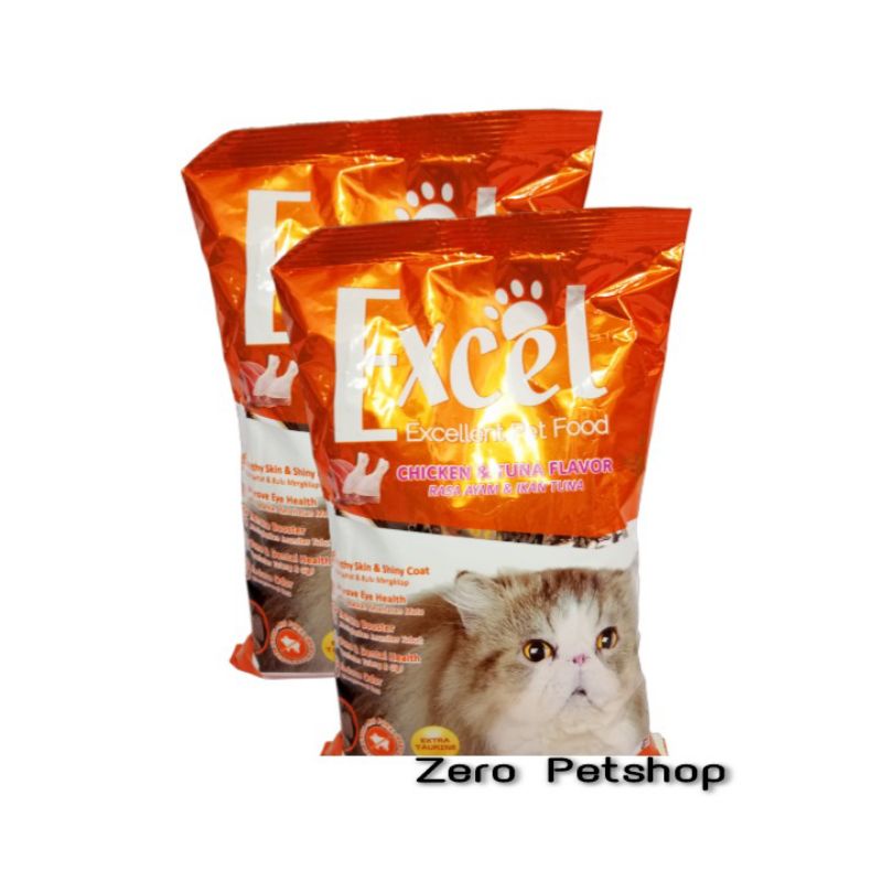 Jual Excel Makanan Kucing / Cat Food / Segitiga Chicken & Tuna 1kg ...