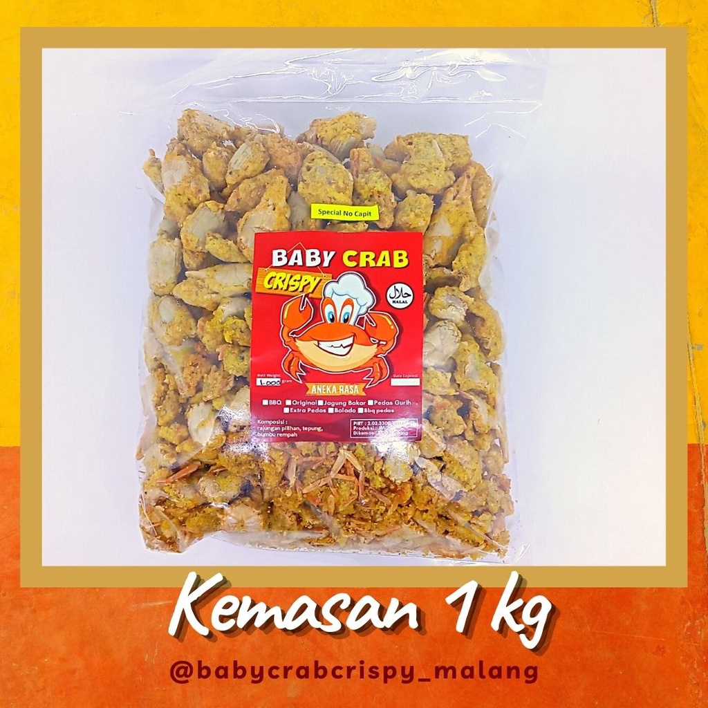 Jual Camilan Halal Baby Crab Crispy Tanpa Capit Kg Shopee Indonesia