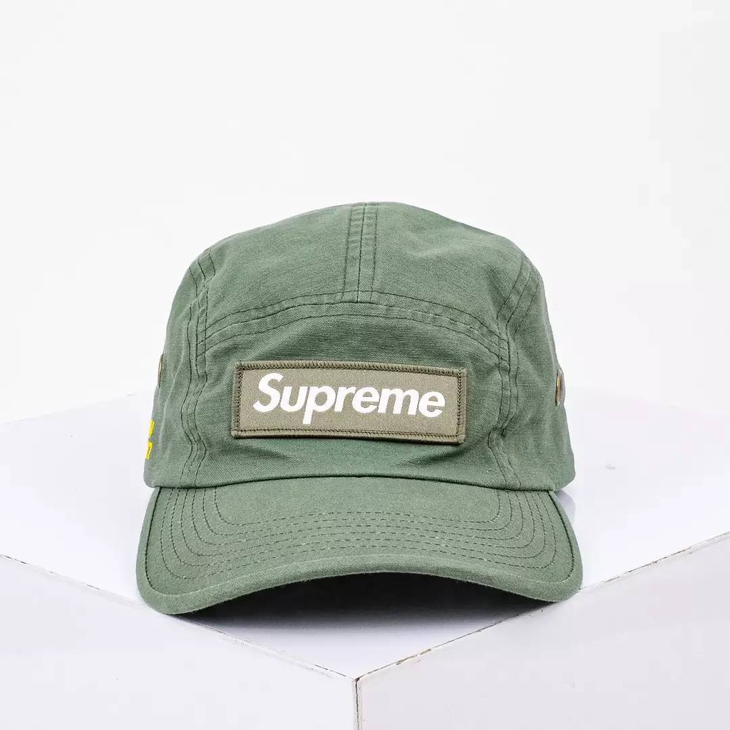 Jual Supreme Military Camp Cap SS21 Olive | Shopee Indonesia