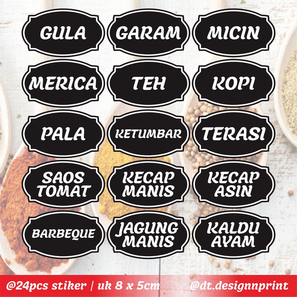 Jual STIKER LABEL BARANG, LABEL DAPUR, STIKER NAMA MURAH Shopee Indonesia