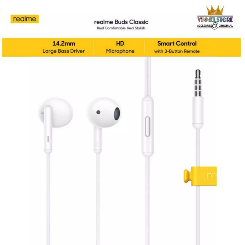 Jual Headset Realme Buds Classic Earphones Realme Original 100