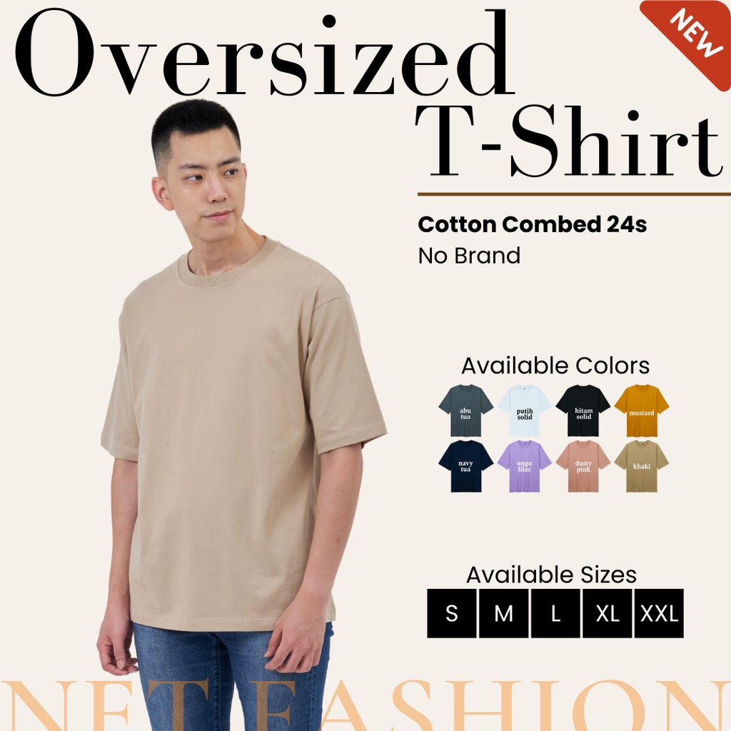 Jual Kaos Polos Oversize Cotton Combed 24s Oversized Tshirt Big Size