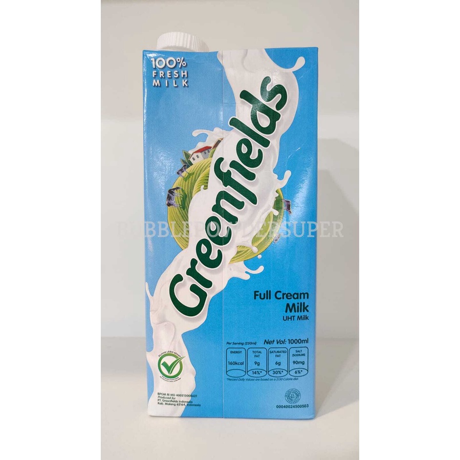 Jual Susu Greenfields Uht Milk Full Cream 1 Liter Susu Uht 1000ml