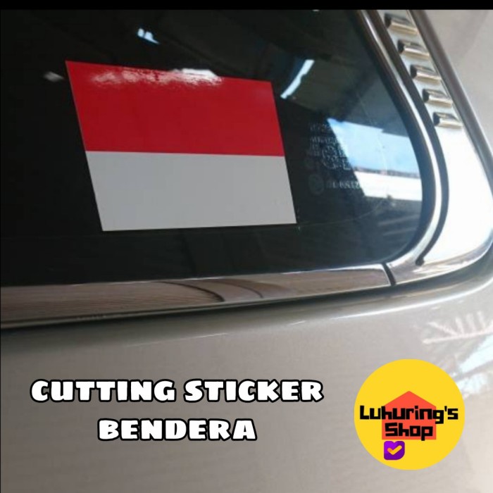 Jual Sticker Mobil Bendera Indonesia Flag merah putih vinyl decal