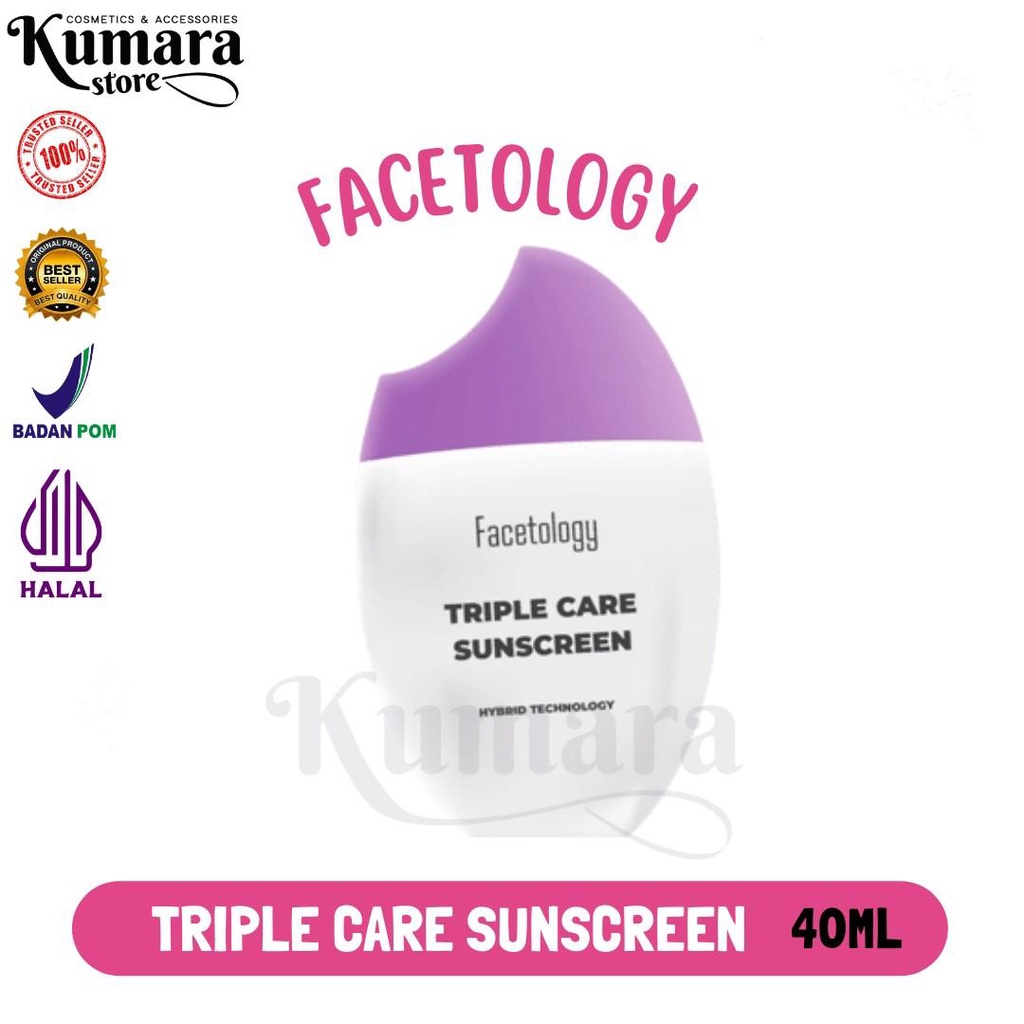 Jual Kumara Store Facetology Triplecare Sunscreen Spf 40 Pa Uv