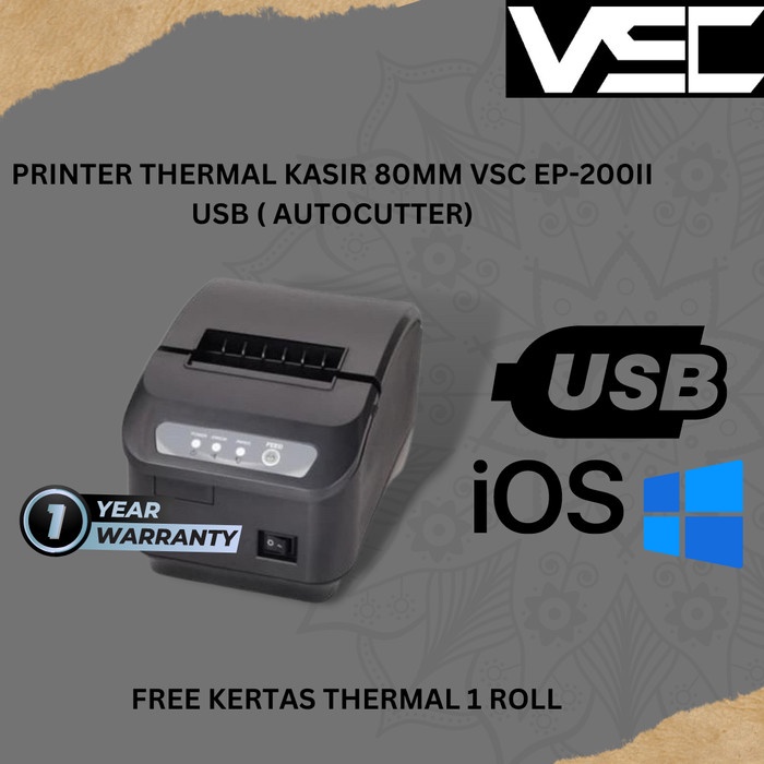 Jual Printer Thermal Kasir Mm Vsc Ep Ii Usb Autocutter Shopee