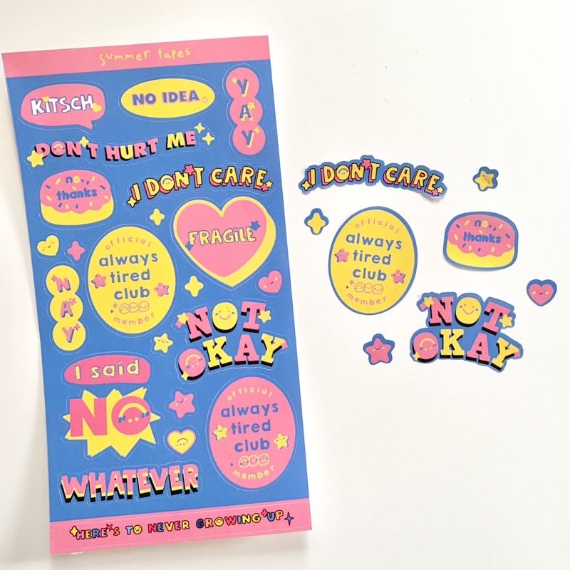 Jual Summer Tapes - Not Okay Seal Sticker/stiker jurnal/deco sticker ...