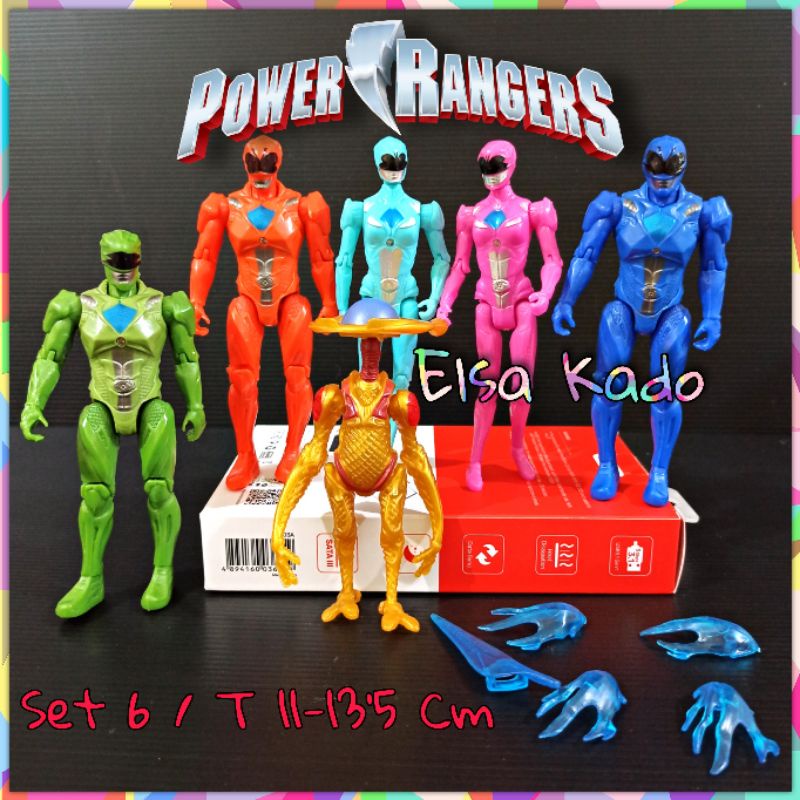 Jual Power Rangers Figure Set 6 Mainan Topper Cake Hiasan Kue Power ...