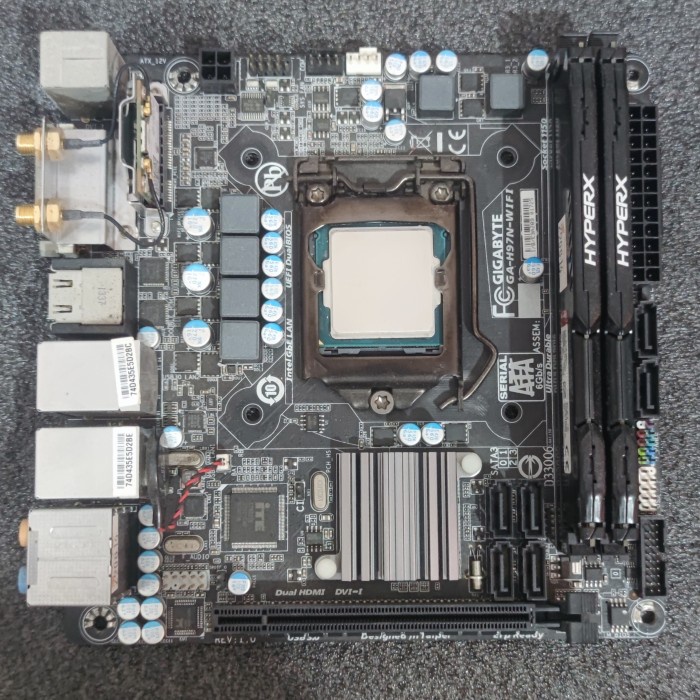 Jual Gigabyte H97N Wifi mini ITX LGA 1150 + CPU i5 4690 + RAM 16 GB