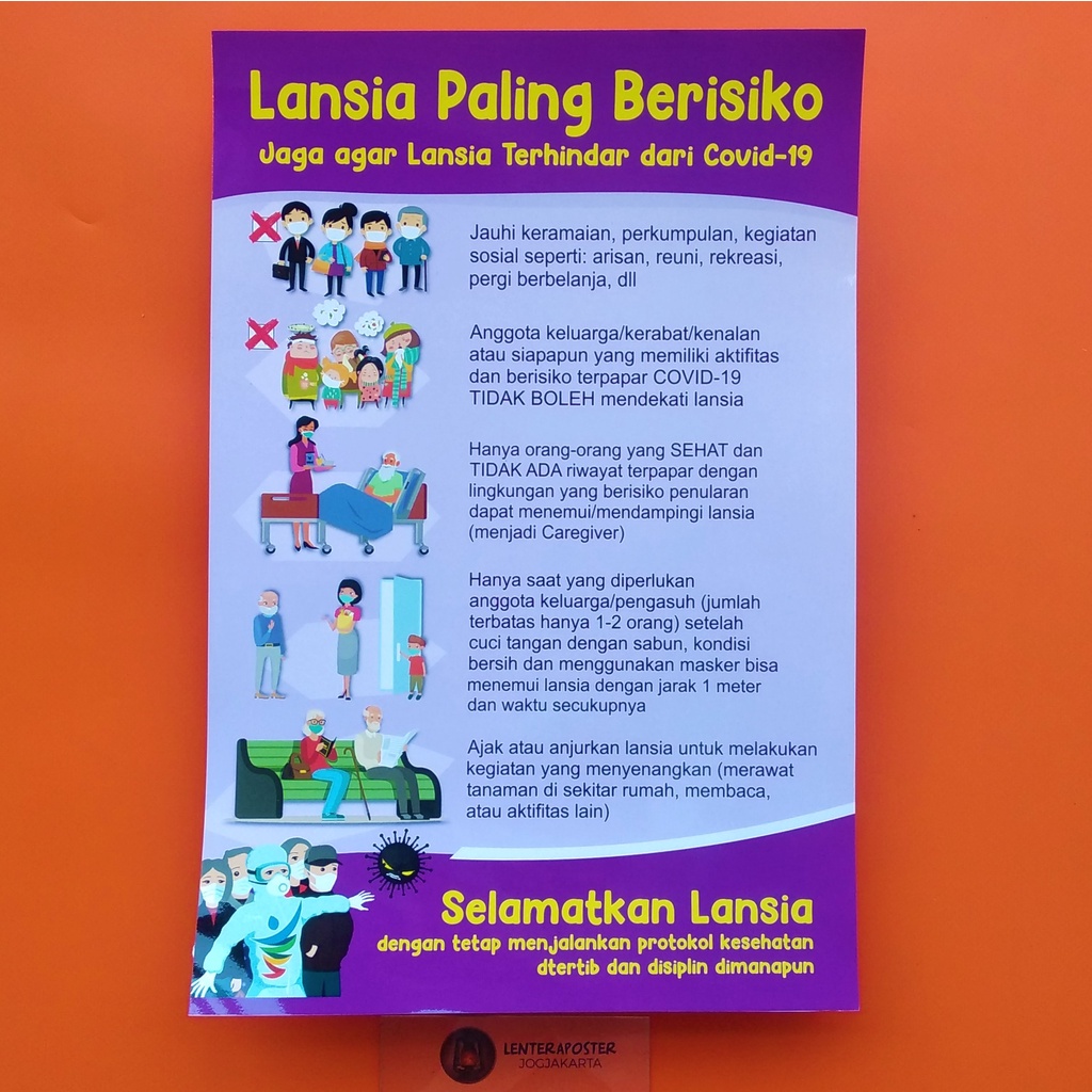 Jual Poster Virus Corona - Lansia Paling Beresiko Jaga Agar Lansia ...