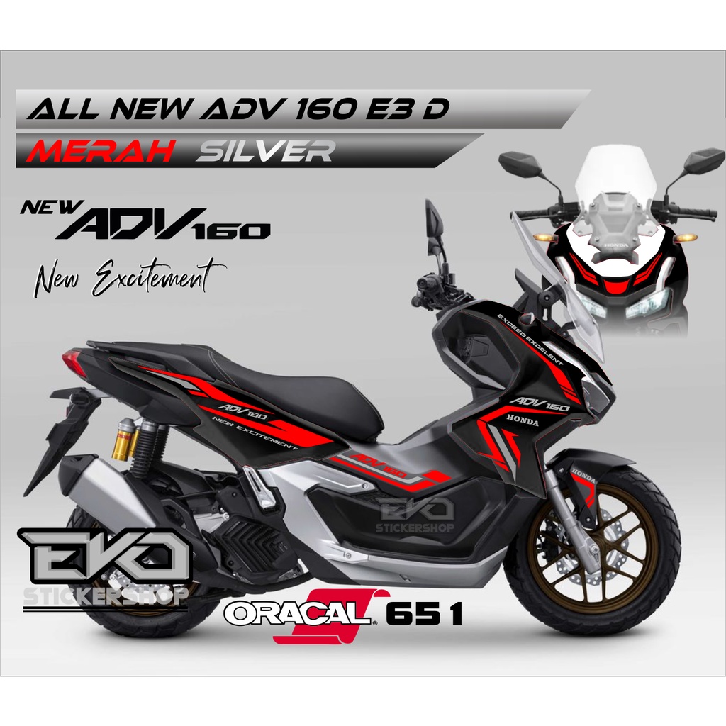 Jual Sticker ADV 160 HITAM Cutting Stiker Variasi ADV 2022 2023 2024 ...
