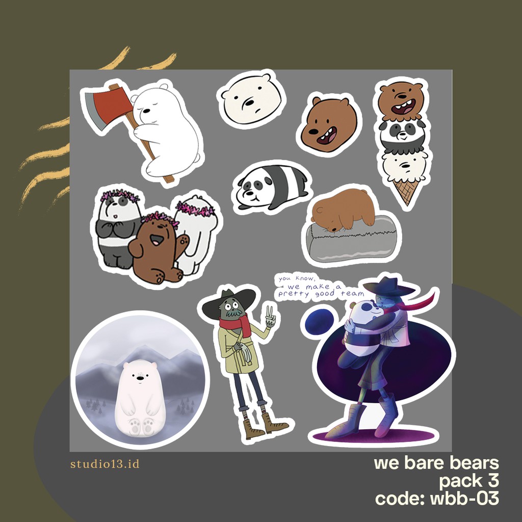 Jual We Bare Bears Sticker Pack | Shopee Indonesia