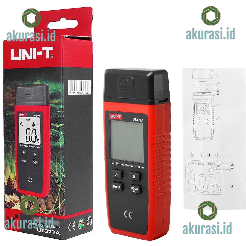 Jual UNI-T UT377A Alat Ukur Kadar Air/Kelembapan Kayu Murah Digital ...