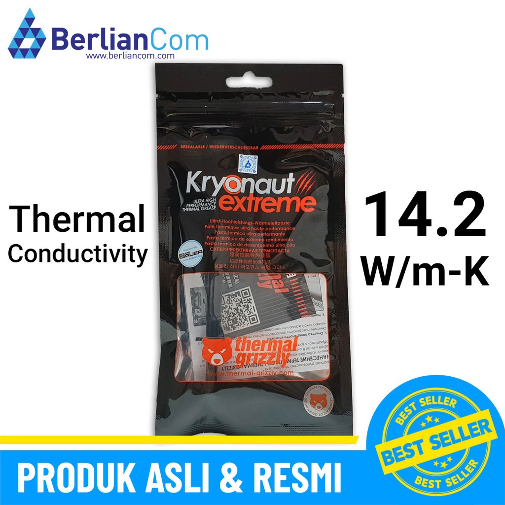 Jual Thermal Grizzly Kryonaut EXTREME Thermal Paste 2 Gram | Shopee ...