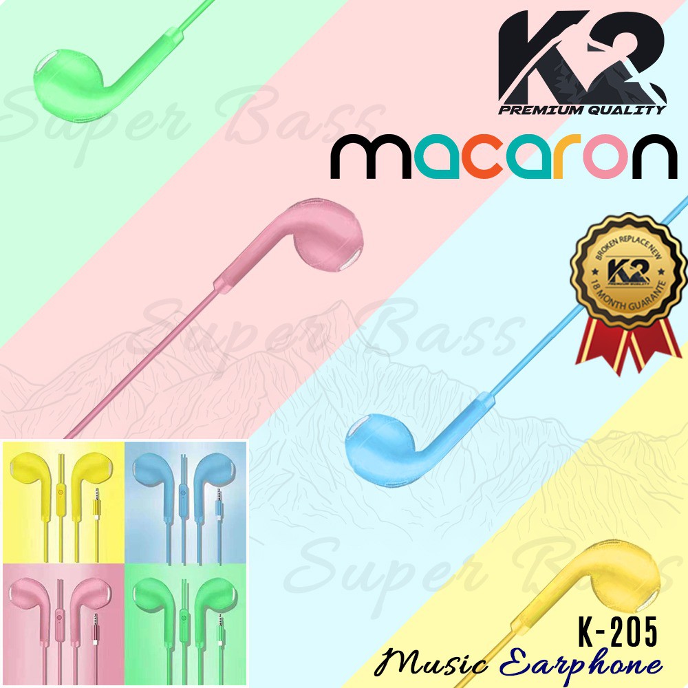 Jual Devano - Headset / Handsfree K-205 Macaron K2 Premium Quality ...