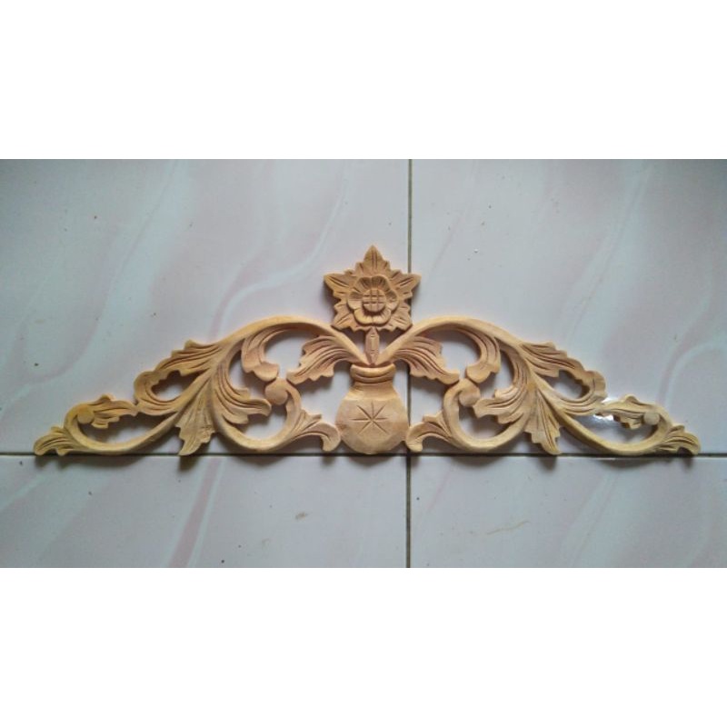 Jual ORNAMENT UKIRAN TEMPEL MODEL POT BESAR 60x19x0,8 | Shopee Indonesia