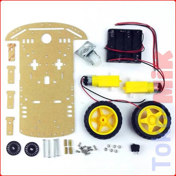 Jual Arduino Smart Car Chasis 2Wd 3 Roda Smartcar Chassis Casis 1 Layer ...