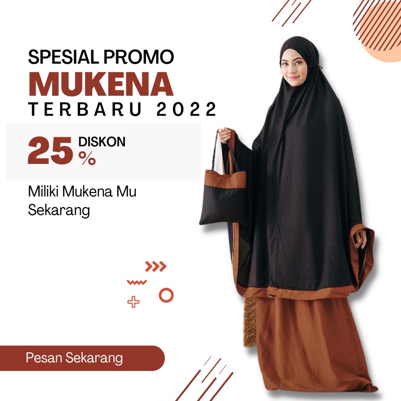 Jual Mukena Dewasa SALWA 2 IN 1 Bahan Katun Mikro Premium Lembut dan
