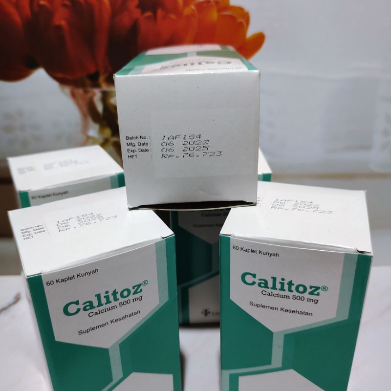 Jual Calitoz Calos 500mg Suplemen kalsium isi 60 tablet | Shopee Indonesia
