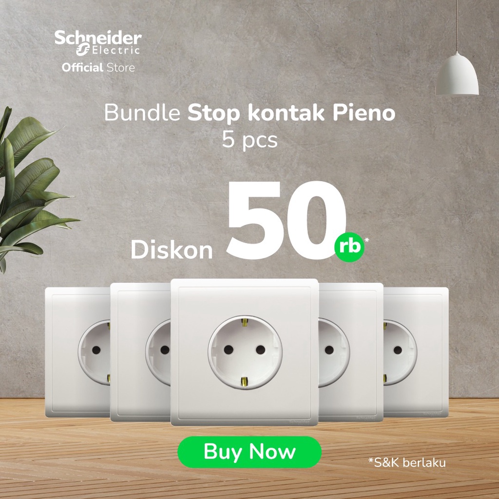 Jual Disc Rb Bundle Schneider Electric Pieno Stop Kontak Schuko Putih Shopee Indonesia