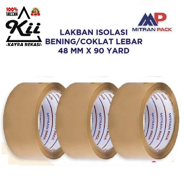 Jual Mitran Pack Lakban Coklat 48mm x 90 Yard - Lakban Isolasi Alat ...