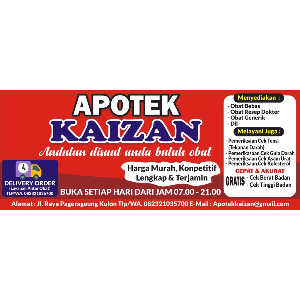 Jual Spanduk Apotek dan Toko Obat Spanduk Custom | Shopee Indonesia
