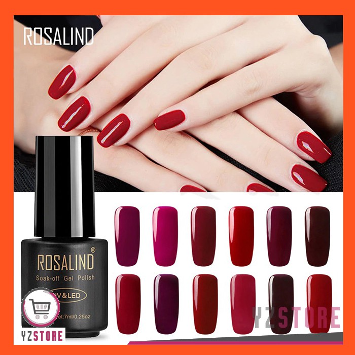 Jual Kutek Gel Nail Polish UV LED Rosalind Red Merah Solid Color Series ...