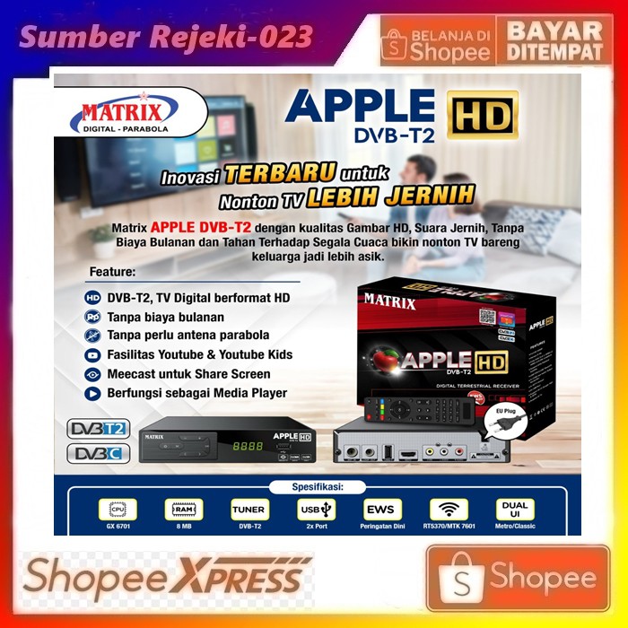 Jual Receiver Tv Set Top Box Matrix Garuda DVB T2 Digital Original ...