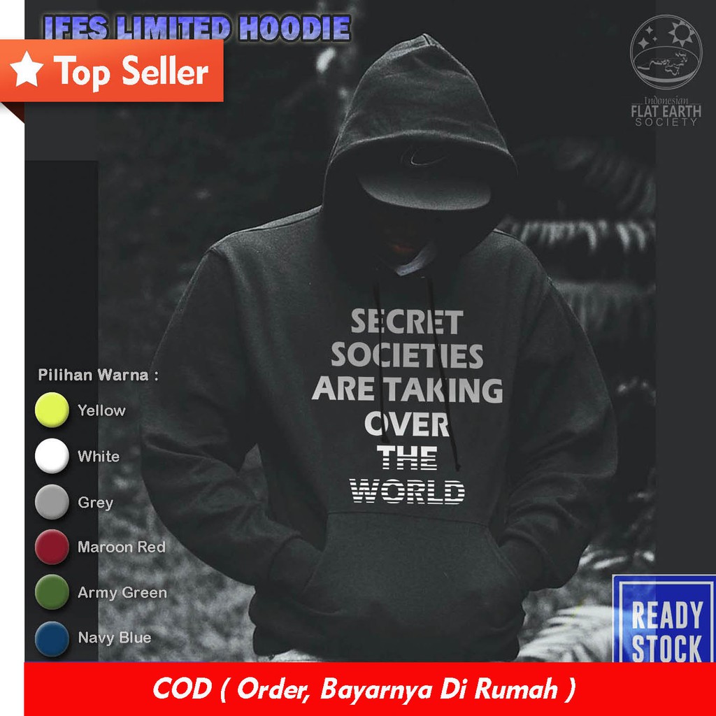 Jual Hoodie Konspirasi Flat Earth Bumi datar Jaket Pria sweater