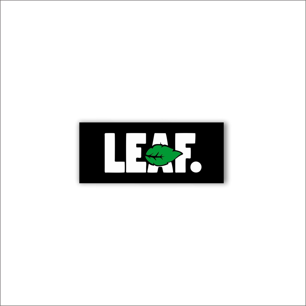 Jual Stiker Sticker Distro Brand Case Phone LOGO LEAF Band Aesthetic ...