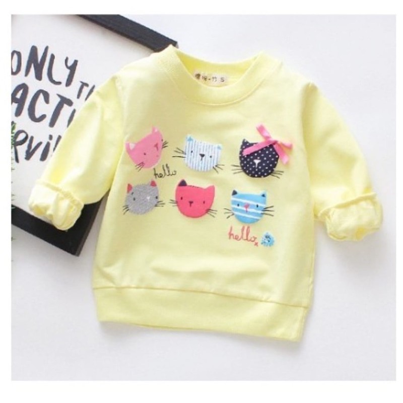 Nevada Sablon Sweater Anak Perempuan