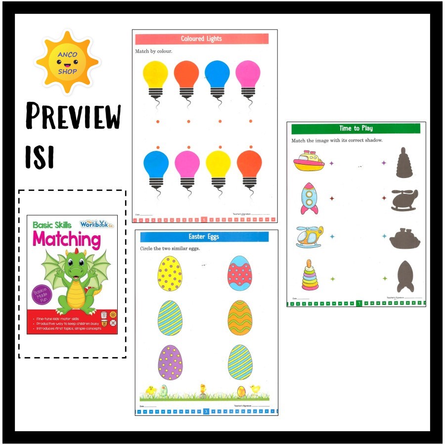 Jual Basic Skills Matching Sorting Patterns Tracing Exercise Book ...